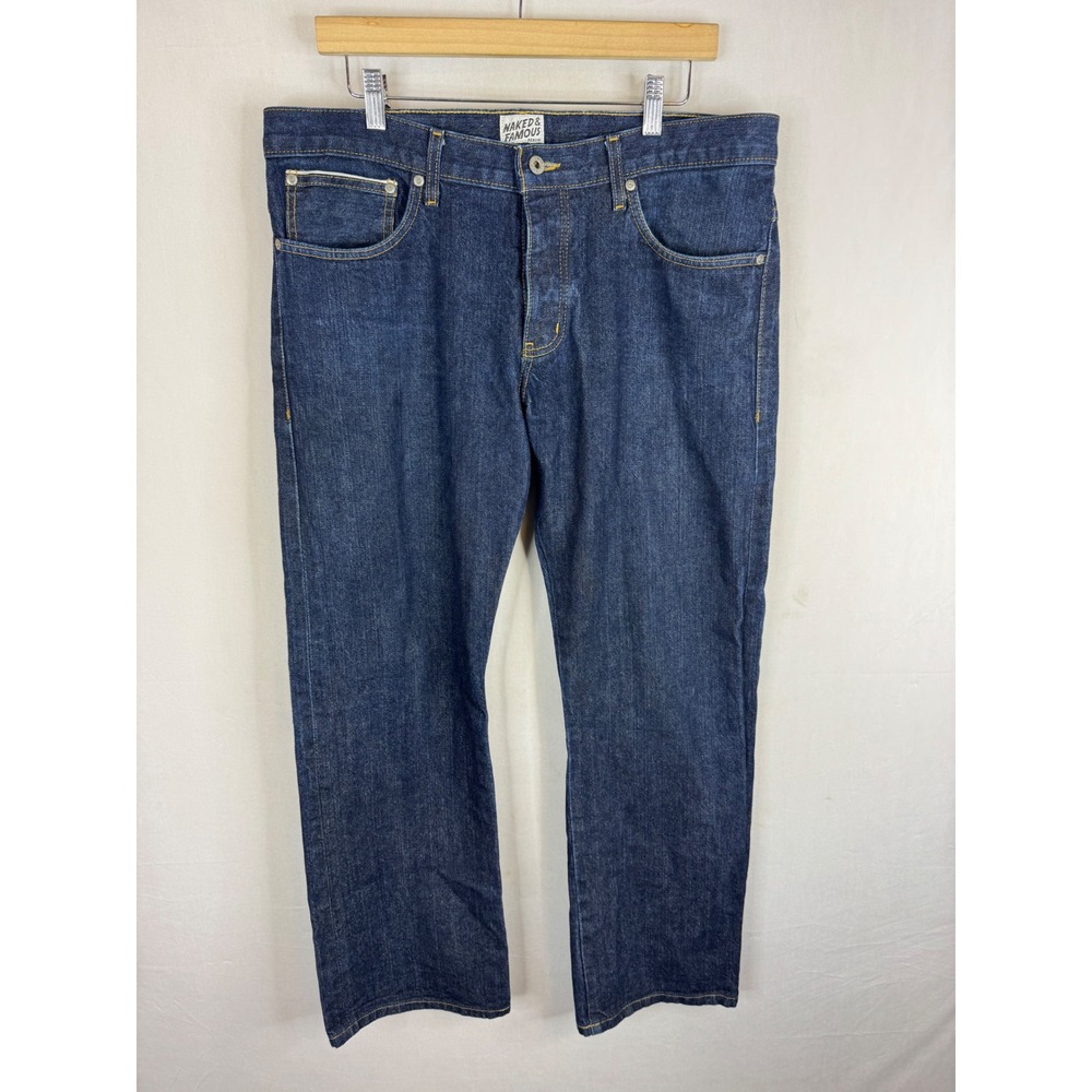 Naked & Famous Slim Guy Left Hand Twill Selvedge Indigo Jeans 36X30 012772